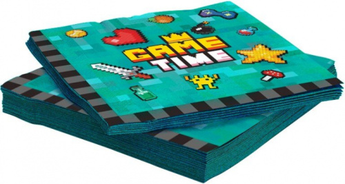 Салфетки Game Time, Пиксели 33см/20шт 