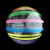 FA 20" Deco Bubble Разноцветные Полоски, Прозрачный 