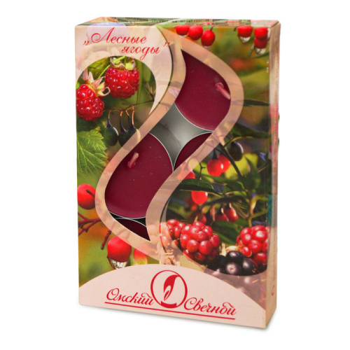 Свечи Чайные Ароматизированные, Лесные Ягоды 12гр/6шт 