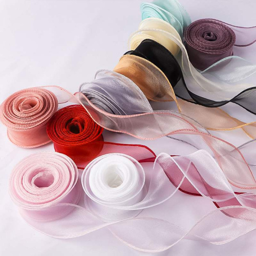 Лента Органза Белая с Окантовкой 40мм/9,14м 