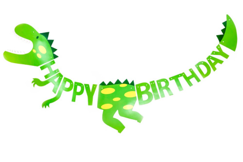 Гирлянда - Буквы HB! Динозавр 1,5м 