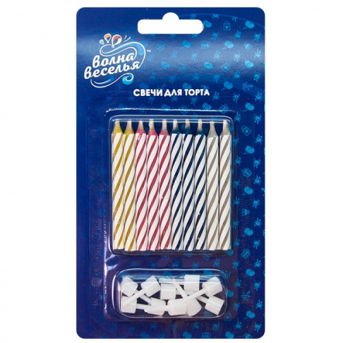 Свечи Негаснущие Магические, Держатели 6см/10шт 