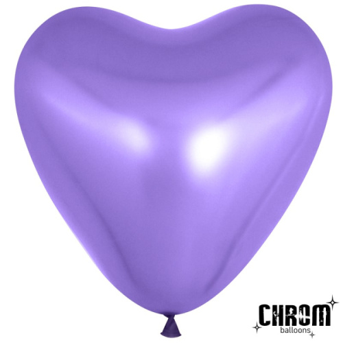 DB 10" Сердца Хром Фиолетовые 