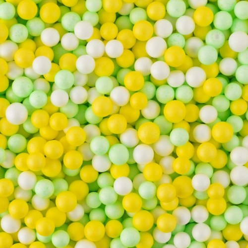 Шарики Пенопласт Желто-Зеленое Ассорти 6-8мм 