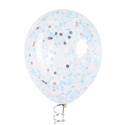 Конфетти Круги Голубые, Белые, Серебро 1см/50гр 