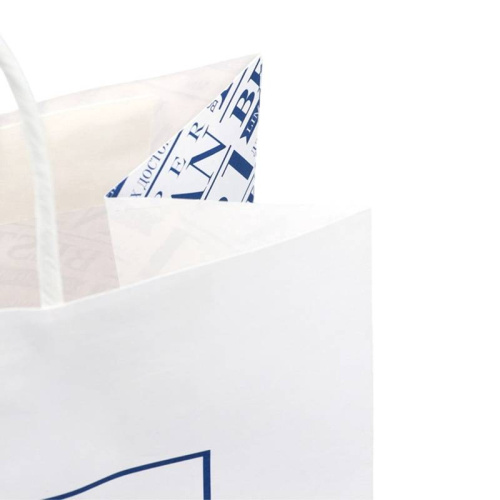 Пакет Подарочный Best Man, Белый с Синим, Крафт 22/25см 