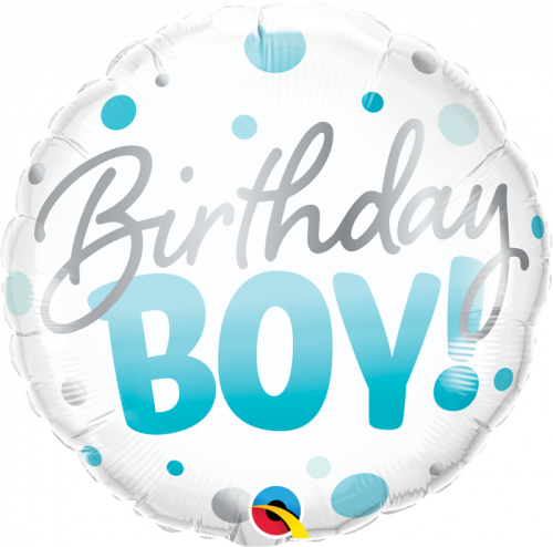 Q 18" Круг Birthday Boy, Круги Голубые 
