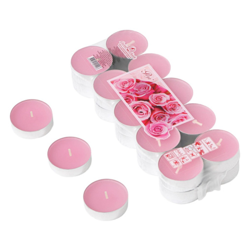 Свечи Чайные Ароматизированные, Роза 12гр/20шт 