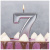 Свеча Цифра Серебряная "7" 