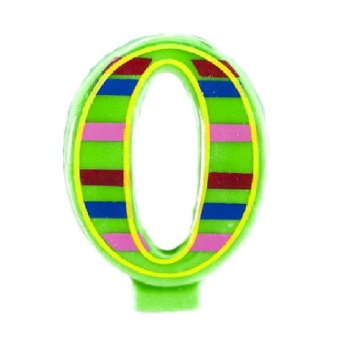 Свеча Цифра Красочная "0" 